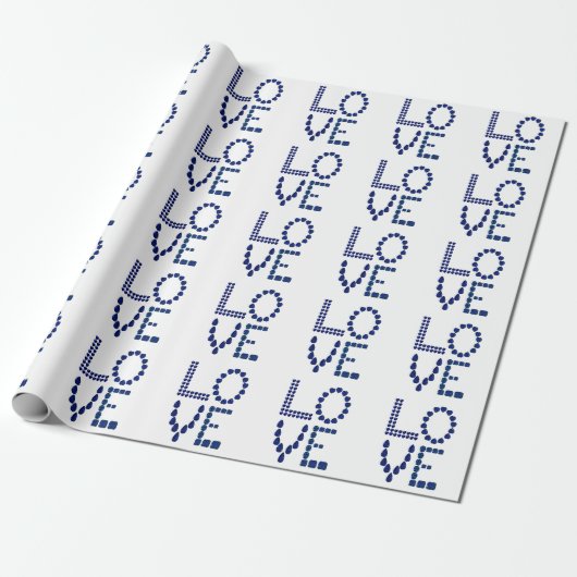 Blue Sapphire Love Cadeaupapier (Uitgerold)