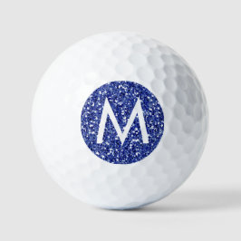 Blue Sapphire Personalized Modern Initiaal Golfballen