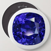 Blue Sapphire Ronde Button 6,0 Cm (Voorkant /achterkant)