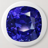 Blue Sapphire Ronde Button 6,0 Cm (Voorkant)