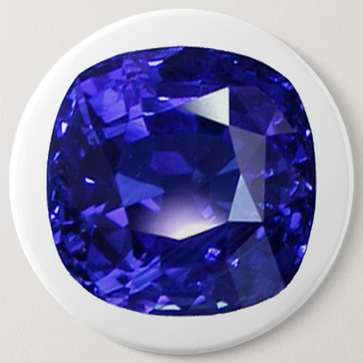 Blue Sapphire Ronde Button 6,0 Cm (Voorkant)