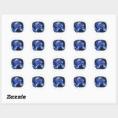 Blue Sapphire Ronde Sticker (Vel)