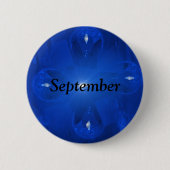 Blue Sapphire September Birthstone Ronde Button 5,7 Cm (Voorkant)