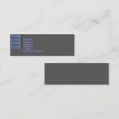 Blue Sapphire Visitekaartje (Voorkant / Achterkant)