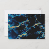 Blue Sapphire Waterverf Geode BarefootBride™ RSVP Kaartje (Achterkant)