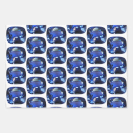 Blue Sapphire Wrapping Paper Cushion Gemstone