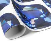 Blue Sapphire Wrapping Paper Cushion Gemstone Cadeaupapier (Rol Hoek)