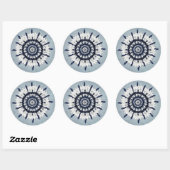 Blue Sash Mandala Art Sticker (Vel)