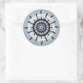 Blue Sash Mandala Art Sticker (Tas)