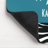 Blue Sassy Star Zebra Mousepad Muismat (Hoek)