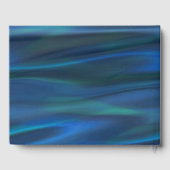 Blue Satin and Peacock Wedding Guest Book Gastenboek (Achterkant)