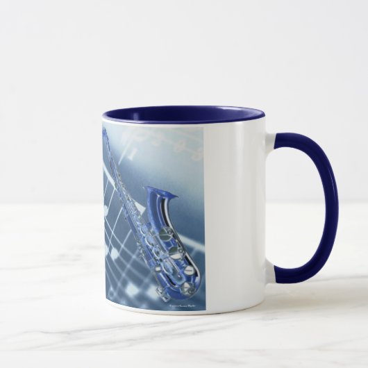 Blue Saxophone Mok (Rechts)