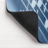 Blue Saxophone Mousepad Muismat (Hoek)