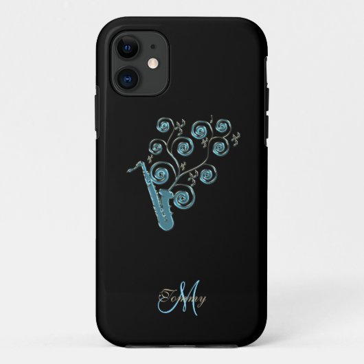 Blue Saxophone Specialized Music iPhone 5 Hoesje (Achterkant)