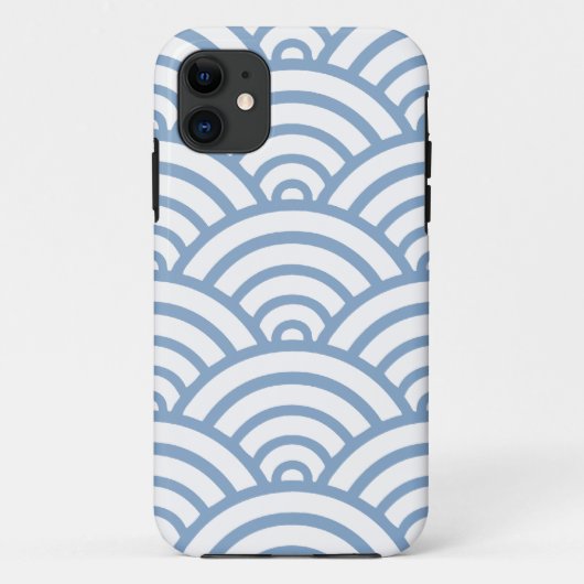 Blue Scallop Pattern Case-Mate iPhone Case (Achterkant)