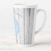 Blue Scallop Shell Latte Mok (Rechts)