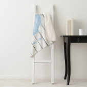 Blue  Scallop Shell Sherpa Blanket Sherpa Deken (In situ)