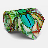 BLUE SCARAB ONTWERP STROPDAS (Opgerold)