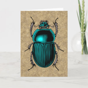 Blue Scarab Wenskaart Kaart