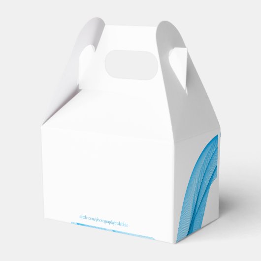 Blue Scarf Birthday of Wedding Favor Box Bedankdoosjes (Achterkant)