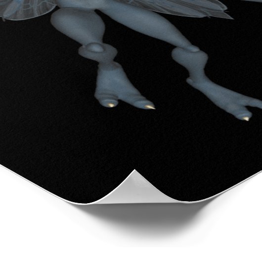 Blue Scary Goblin Halloween Poster (Hoek)