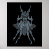 Blue Scary Goblin Halloween Poster (Voorkant)