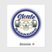 Blue Schaats boarding 4-inch Kiss Cut Vinyl Sticke Sticker (Vel)