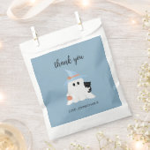 Blue Schattige Ghost Halloween 1st Birthday Dank u Bedankzakje (Geknipt)