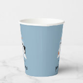 Blue Schattige Ghost Halloween eerste verjaardag Papieren Bekers (Rechts)