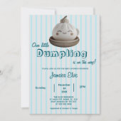 Blue Schattige Little Dumpling Baby shower Invitat Kaart (Voorkant)