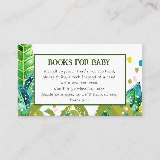 Blue Schattige Monkey Baby Boeken Aanvraag Informatiekaartje (Voorkant)