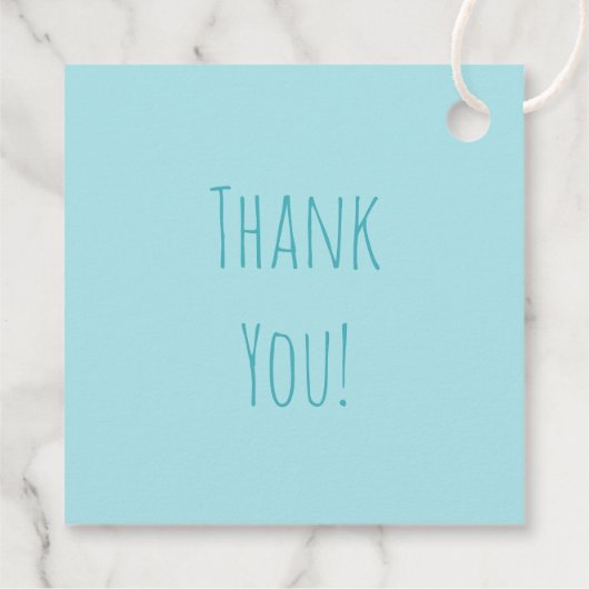 Blue Schattige Monkey Baby Boy Aankondiging 2 Bedankjes Labels (Achterkant)