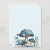Blue Schattige Mushroom Baby shower Kaart (Achterkant)