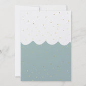 Blue Schattige Whale Baby shower Invitation (Achterkant)