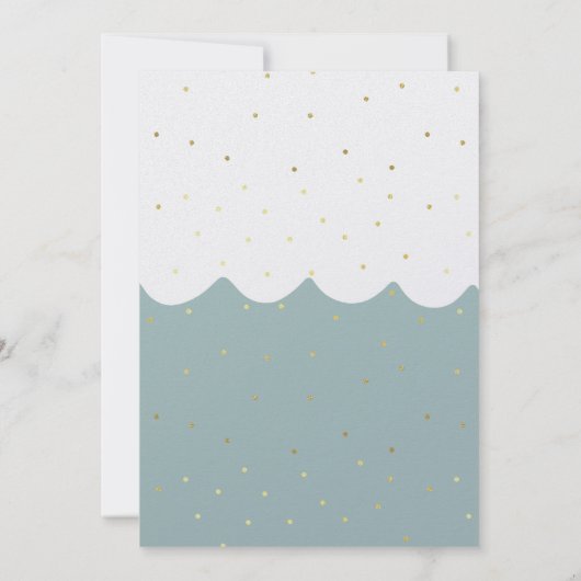 Blue Schattige Whale Baby shower Invitation (Achterkant)