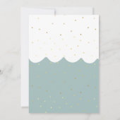 Blue Schattige Whale Baby shower Invitation Kaart (Achterkant)