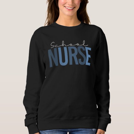 Blue School Nurse Appreciation Nursing Nurse Day   Trui (Voorkant)