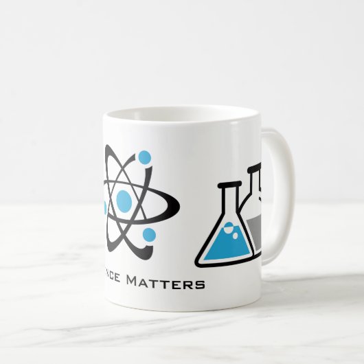 Blue Science Matters Design Mok (Voorkant rechts)