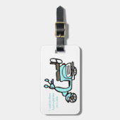 Blue Scooter Bagagelabel "Ik kan..." (Voorkant verticaal)