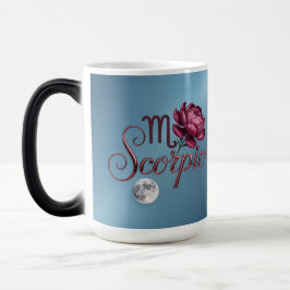 Blue Scorpio Glyph Moon Peony Morphing Mug Magische Mok
