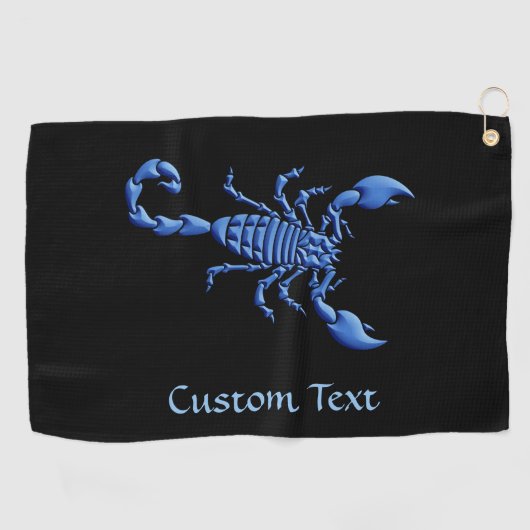 Blue Scorpion Golf Towel Golfhanddoek (Horizontaal)
