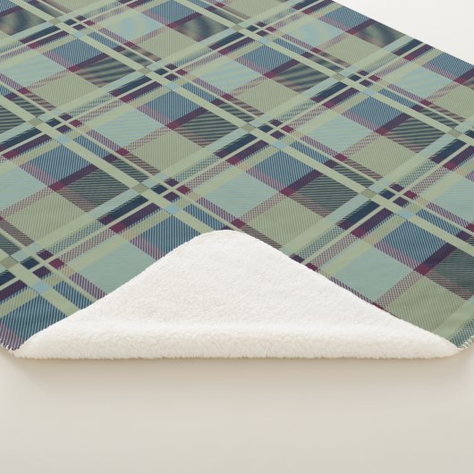 Blue Scottish Lady Tartan Pattern Sherpa Deken (3/4)