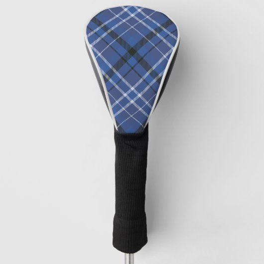 Blue Scottish Tartan Chic Stylish Pattern Golfheadcover (Voorkant)