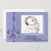 Blue Scrap Baby Aankondiging (Voorkant / Achterkant)