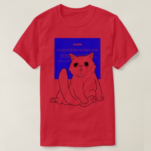 Blue Screen Cat van Tobe Fonseca T-shirt (Design voorkant)