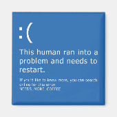 Blue Screen of Death - Coffee Error Magneet (Voorkant)