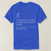 Blue Screen of Death - Coffee error T-shirt (Design voorkant)