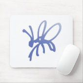 Blue Scribble Bug Muismat (Met muis)
