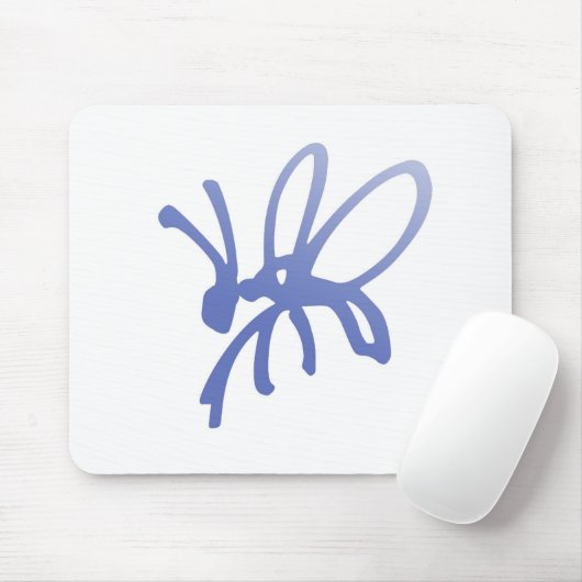 Blue Scribble Bug Muismat (Met muis)