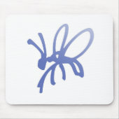 Blue Scribble Bug Muismat (Voorkant)